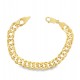 Pre Owned 9ct Double Link Curb Bracelet ZB374